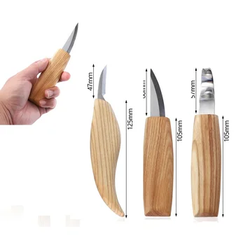 

New DIY Wood Carving Set Knife Sharp-edged Wood Gouge Chisels Cutter Woodworking Carving Tools for Wood Handle Spoon