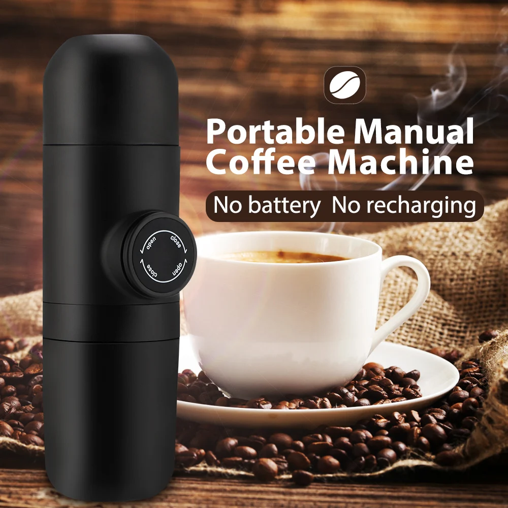 Mini Coffee Machine Portable Pressure Espresso Manual Coffee Maker For