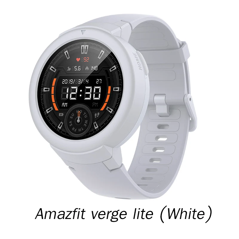 Amazfit Verge Lite Smartwatch английская версия 20 дней жизни батареи Huami verge2 gps спортивные часы монитор сердечного ритма IP68 - Цвет: White