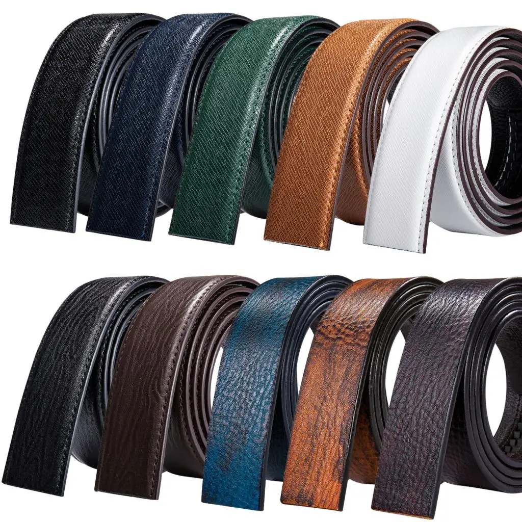 

Mens Replacement Belts 3.5cm Width Black Blue Brown Red White Green Orange Leather for Automatic Buckles Men Belt Waistband