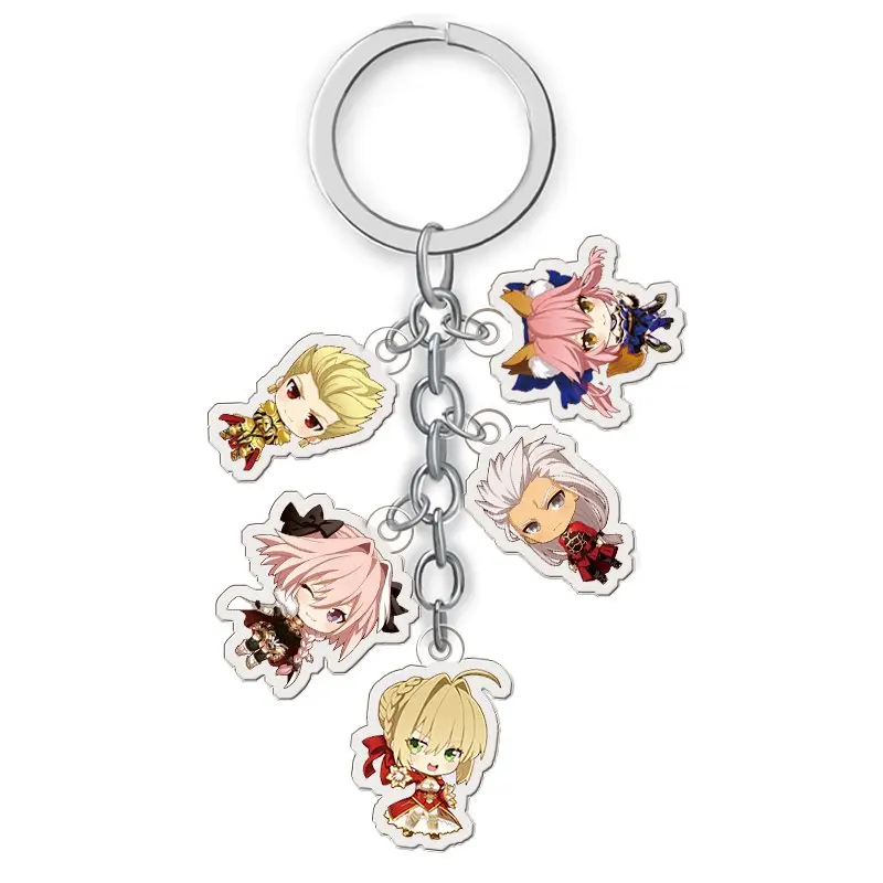 Милый Аниме игра Fate Grand Order FGO брелок Saber Astolfo кулон фигурка акриловый Коллекция