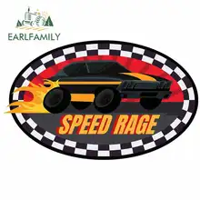 EARLFAMILY 13cm x 10.7cm Speed Rage Car Stickers JDM Vinyl Car Wrap Bumper Trunk Truck Graphics DIY Fine Decal