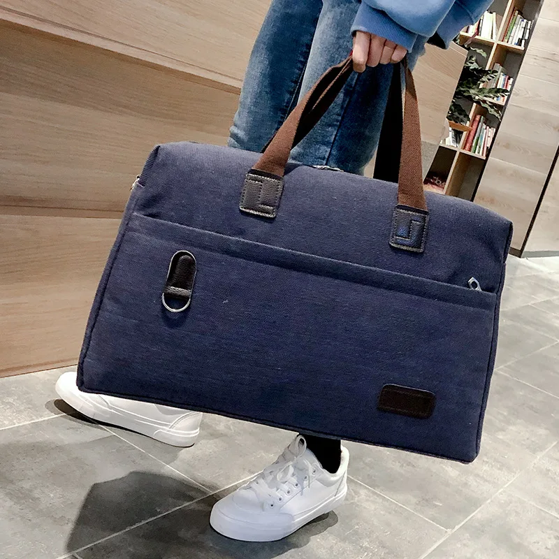 

2019 New Travel Bag Large Capacity Canvas Short Distance Travel Outdoor Bag Foldable Bags