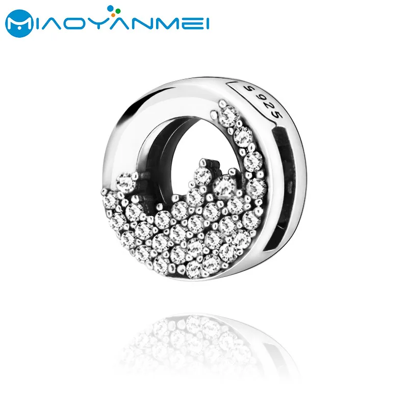 

925 Sterling Silver Bead Reflexion Sparkling Icicles Clip Charm Fit Original Pandora Bracelets DIY Women Fashion Jewelry