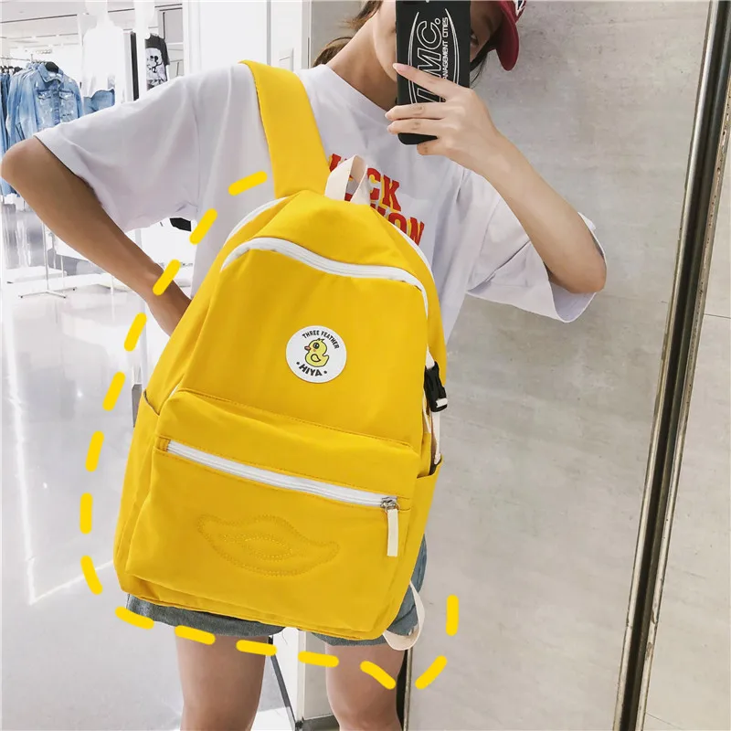 

Korean-style Harajuku Ulzzang High School College Student Backpack INS-Style Vintage Sense GIRL'S Campus Junior High School Scho
