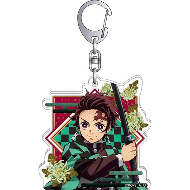 

Demon Slayer Keychain Woman Anime Key Ring Acrylic Keyring Cute Key Chain Funny Kids Man Girls Agatsuma Zenitsu Kimetsu No Yaiba