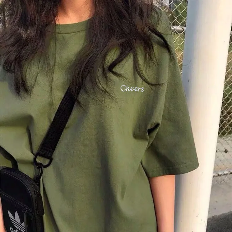Женская футболка с коротким рукавом и круглым вырезом BF Style однотонная