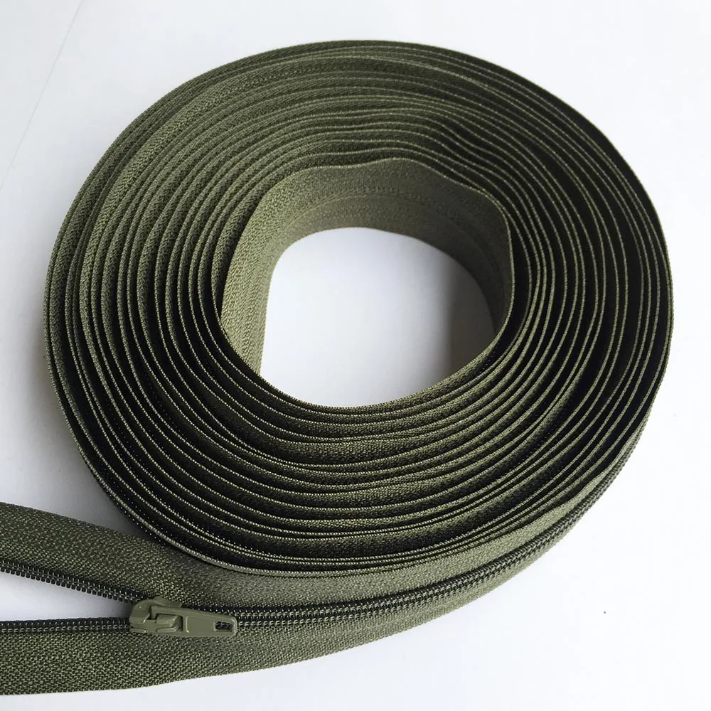 Versatile Nylon Zipper Rolls with Auto-Lock Sliders for Tailor Sewing Accessories