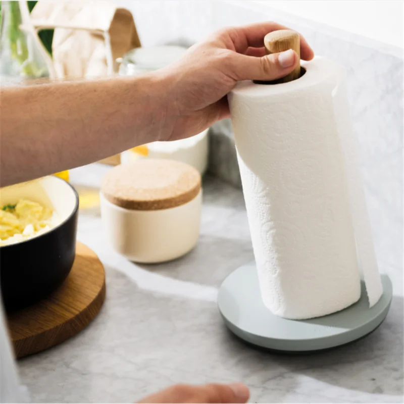 Xiaomi BergHoff, кухонный держатель для хранения бумажных полотенец, держатель для рулонов, деревянная Бытовая стойка для хранения, кухонный стеллаж для хранения