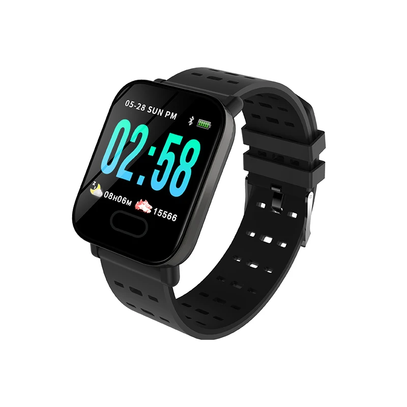 Мужские Смарт-часы, Bluetooth, водонепроницаемые, IP67, Ecercise, режим POSHI, спортивный браслет, измеряет кровяное давление, для мужчин, t, для Android, IOS, relogio - Цвет: Black