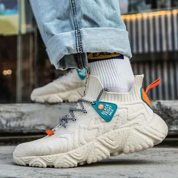 

High-top Korean style trendy Sneakers shoes 39-44 Popular Lace-up Fashion Shoes For Men Classic Men's Fashion Sneakers Damping