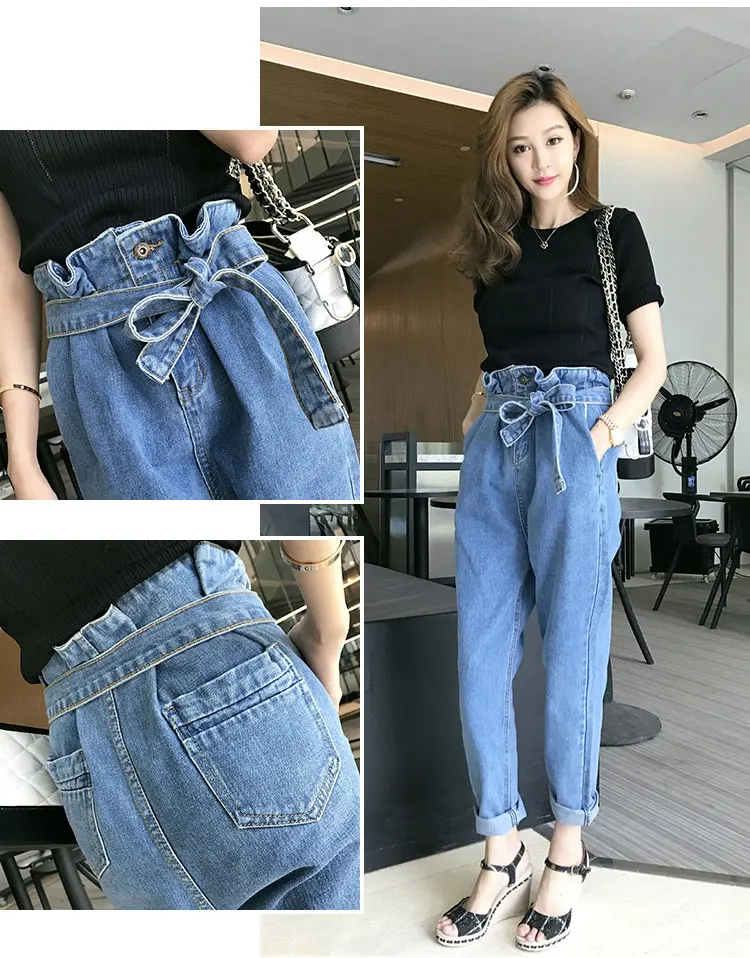 Fashion Hot Sell Jeans Woman Denim High Waist Pants Loose Casual Harem Pants Woman Trousers Vintage Jeans Clothes Pantalon Mujer