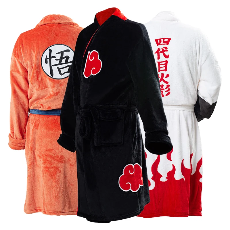 Аниме Наруто для косплей-костюм Akatsuki халат Флисовая теплая детская ночная