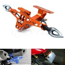 Универсальный CNC алюминиевый мотоцикл регулируемый угол номерной знак кронштейн для Honda GROM CBR250R CBR300R CBR500R F/X F2, F3, F4, F4i