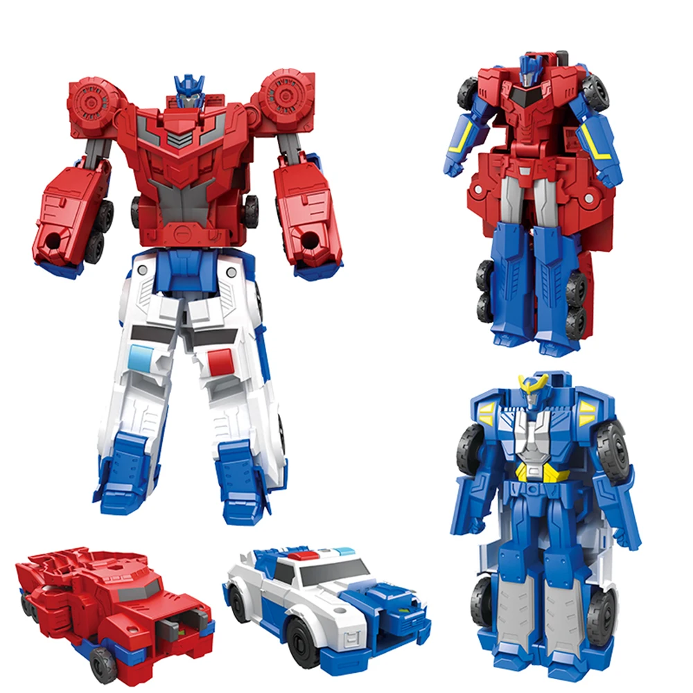2 PSC/SET Cool Car Robot Transformation and 2 in 1 Warrior Conbination Laser Warplane And Patrol Figther Toy Boy Gift