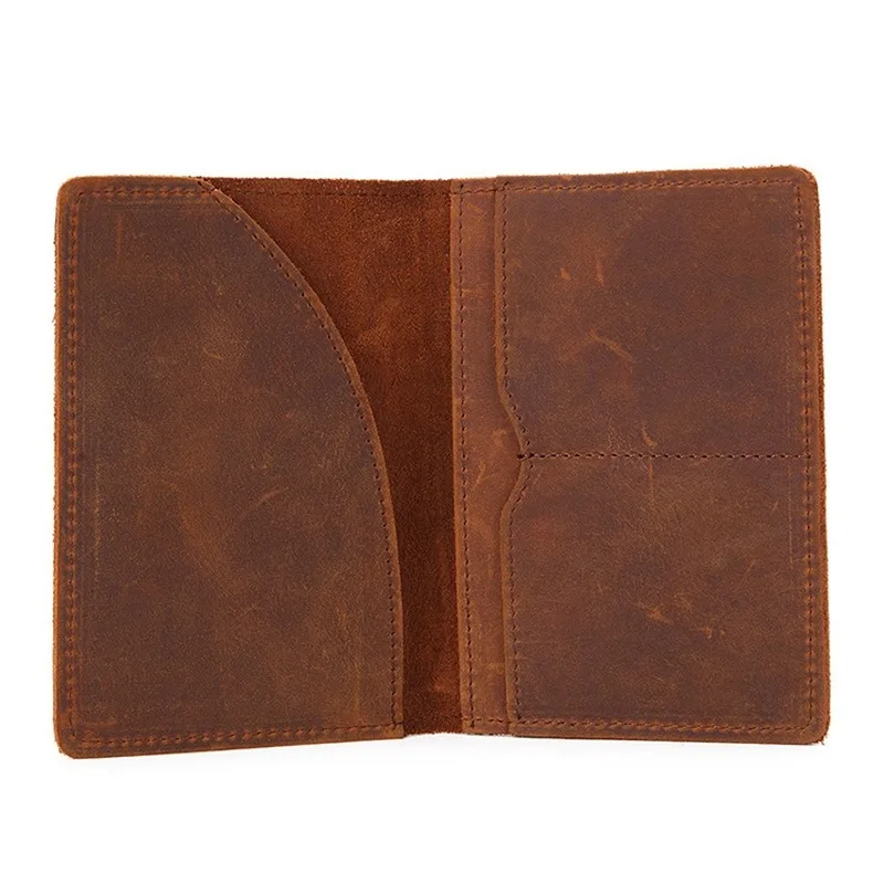 Vintage Genuine Leather Passport Holder and Slim Card Wallet