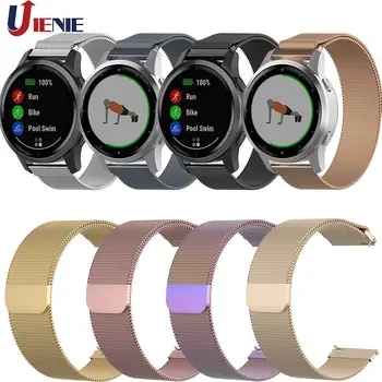 

Milanese Watchband Strap for Garmin Vivoactive 4/4s/3 Music Smart Watch Bracelet Band 18mm 20mm 22mm Stainless Steel Correa