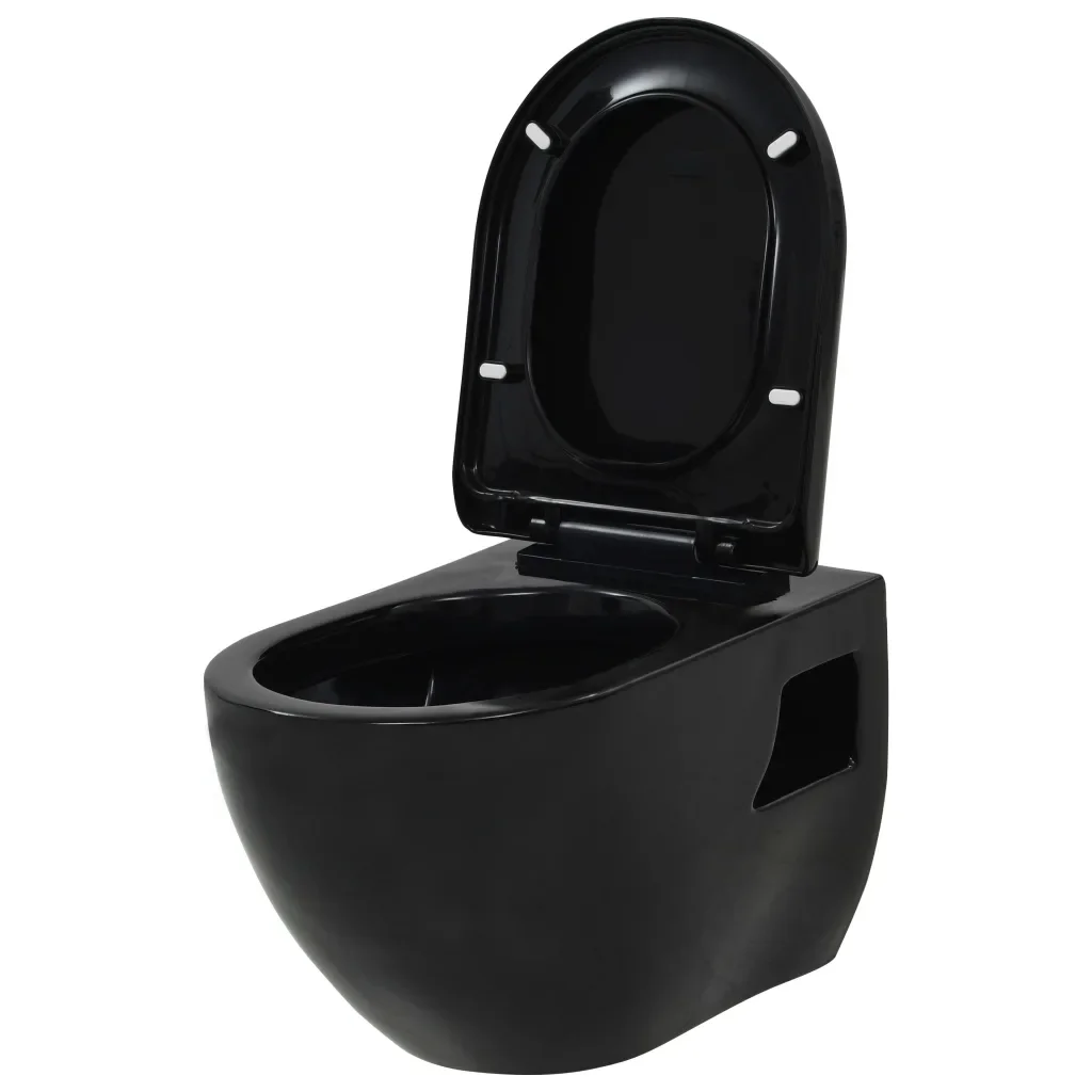 Toilets Bathroom Smart Toilet Seat Cover Wall-Hung With Soft-Close System Ceramic Bowl Low-Maintenance Plastic |