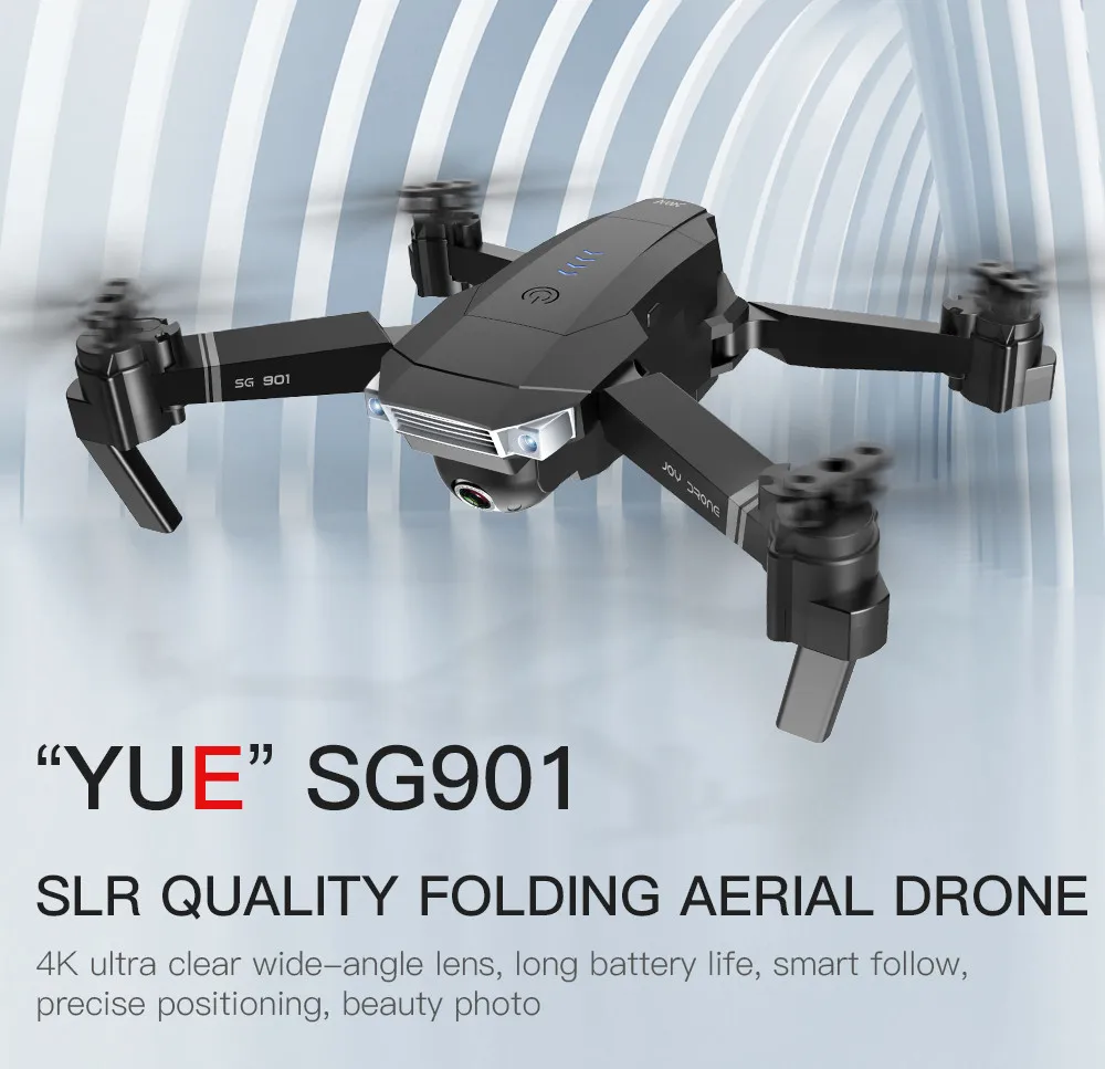 

SG901 Camera Drone 4K HD Dual Camera folding Drones Follow Me quadcopter FPV profissional Professional GPS Long Battery Life