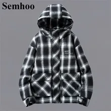Новинка, мужской зимний пуховик, повседневный плотный теплый пуховик на белом утином пуху, мужская куртка с капюшоном, 2 цвета, клетчатая модная Простая мужская одежда