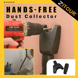 Zezzo®Hands Free Kit Guarda 2 pçs/set Broca Coletor de pó aspirador de pó a vácuo Prático Ferramenta Broca Madeira Capa Protetora