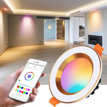 

7W LED Downlight Color Changeable With WIFI Smartphone Controlled Light Support For Intelligent Voice Device Control For Parlor