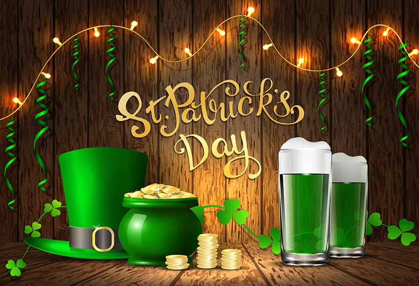 2020 St. Patrick's Day backdrop backgrounds polyester green pot photography backdrops for photo studio props photophone lv-1330 |