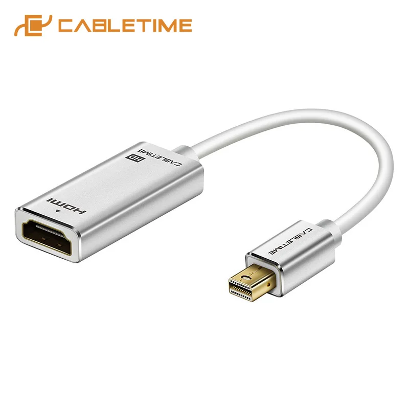 

Cabletime New Mini Display port to HDMI Adapter M/F 1080P Thunderbolt DP Convertor for MacBook Pro Air iMac projector C090