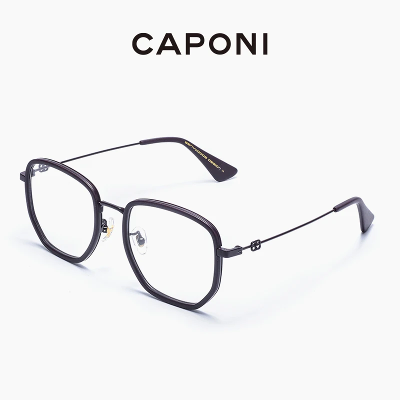 reading glasses with blue light filter CAPONI Anti Blue Light Glasses Women Fashion Titanium Frame Glasses Computer High Quality Ladies Eyeglasses UV Protect JF0459 cute blue light glasses Blue Light Blocking Glasses