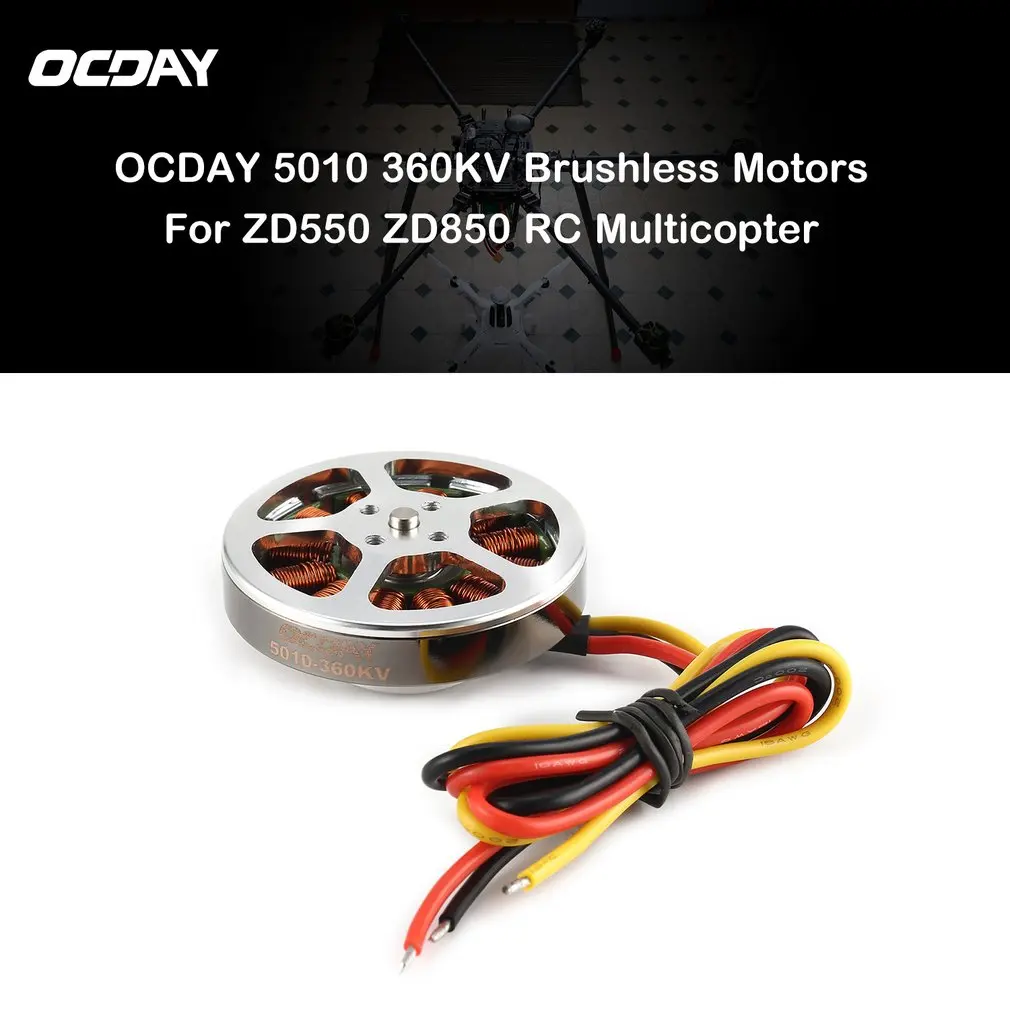 

OCDAY 5010 360V /750KV High Torque Aluminum Brushless Motors For ZD550 ZD850 RC Multicopter Quadcopter RC Model Hobby Toys Parts