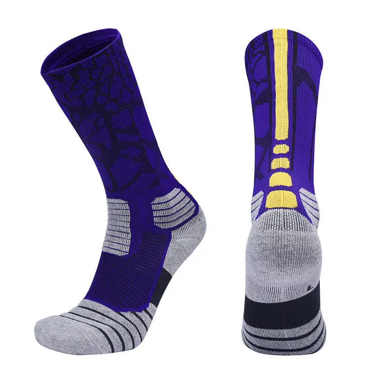 Basketball Socks Unisex Cotton Breathable Anti-friction Sox Sweat-absorbing Sports Skateboard Towel Socks Adult Fitness