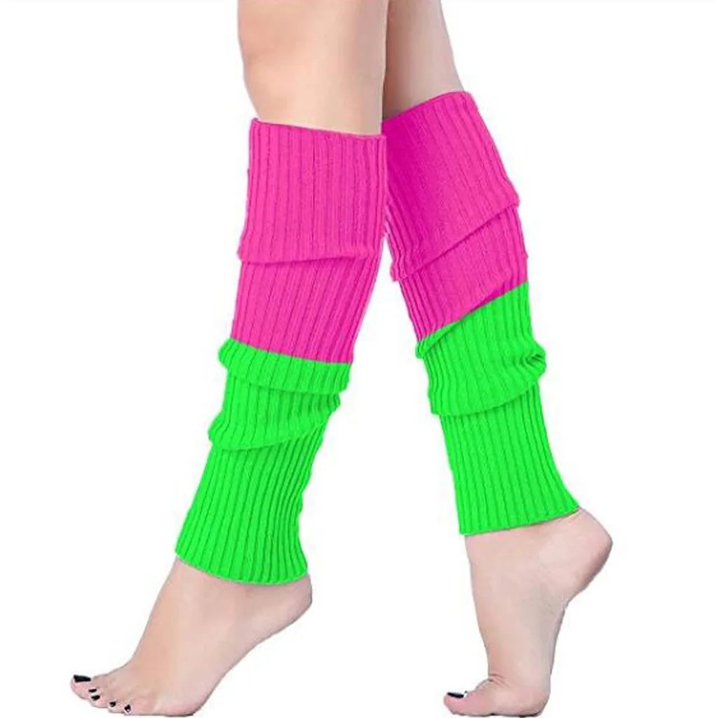 Лидер продаж; гетры; Для женщин утепленные сапоги выше колена, зимние сапоги выше колена; вязаные с вставками, гетры, носки, высокие носки calentadores de pierna mujer# x41023 - Цвет: Зеленый