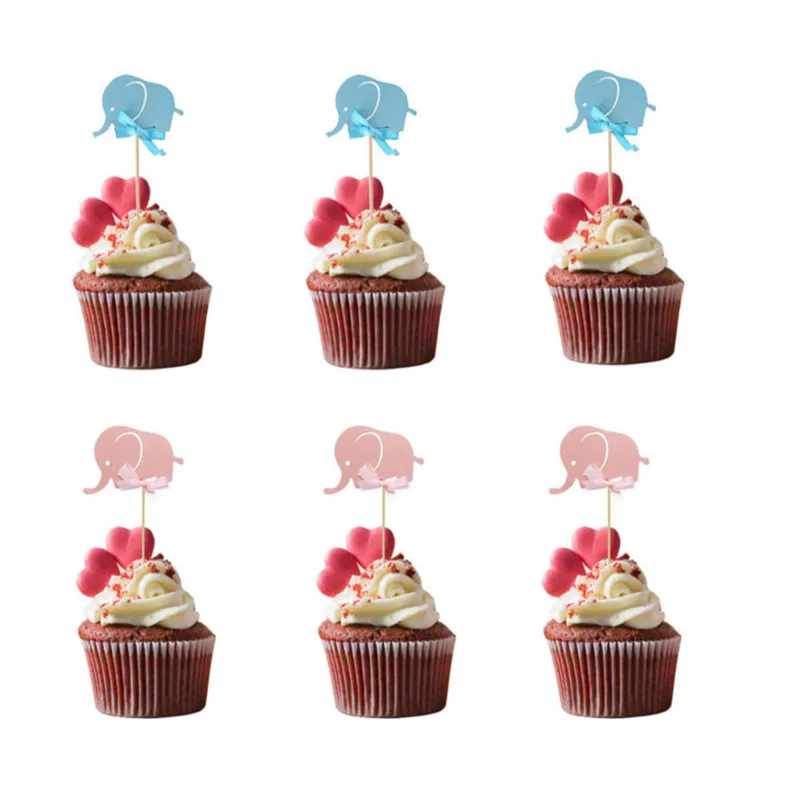 10//40pc Love Heart Birthday Cupcake Toppers Party Baby Shower Wedding Cake Decor