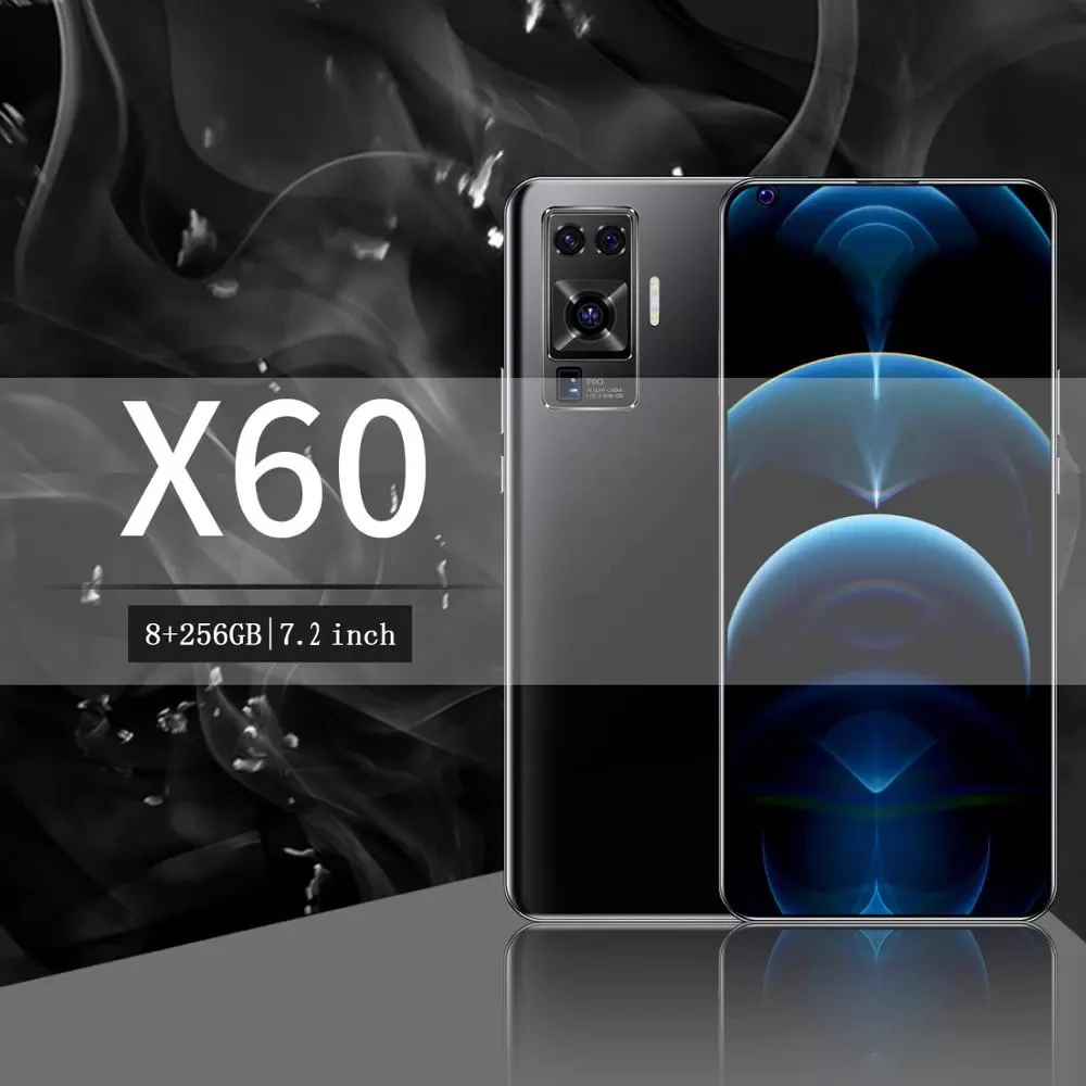 Глобальная версия 7 2 Inch X60 сети Snapdragon 865 16 ГБ + 32 Мп 8 Гб Оперативная память 256