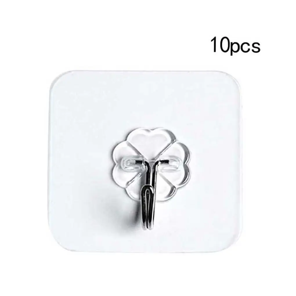 Gancho de suspensión de succión adhesivo para taza, ventosa de pared para baño, resistente, transparente, de acero inoxidable, 10 Uds.