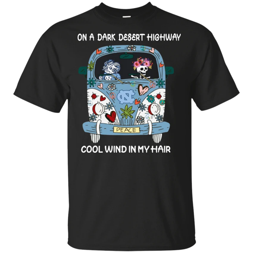 Unc On A Dark desot Highway Cool Wind In My Hair футболка черно-темно-синяя мужская-женская футболка с принтом