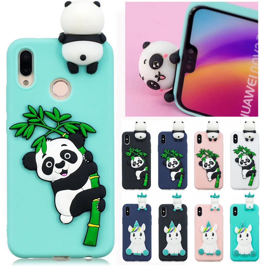 

P20 Pro Funda on Huawei P20 Lite Case for Huawei P20 P10 P10 Lite Plus Cover Soft Panda Unicorn Handmade Cartoon Phone Cases