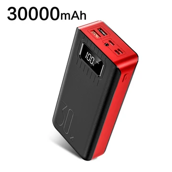 

Power Bank 30000mAh Portable Charger Fast Charging Poverbank External Battery Charger 30000 mah Powerbank for Xiaomi iPhone 11 X