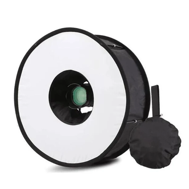 Photography Softbox Bowens Mount Softbox Portable Softbox Photography Lighting Kit 45cm Ring Softbox SpeedLite Softbox Flash Light Stand Foldable Diffuser Ring Speedlight Soft Box For Canon Nikon Speedlight