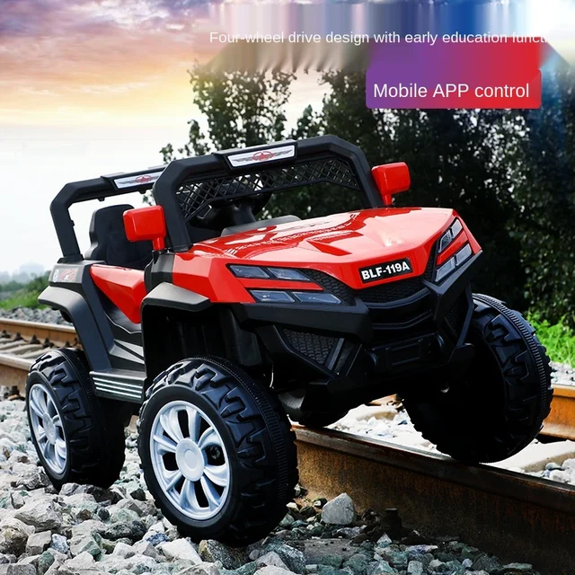 Kids RC Electric Car for Children LED Lighting Music Graffiti Off-road Vehicle Electric Car for Kids Ride on 0-6 Years Old 3