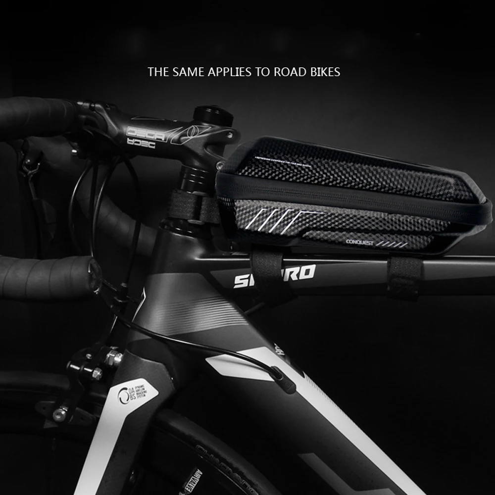 WILD MAN Front Bicycle Bag Waterproof Rainproof Hard Shell MTB Top Tube Bike Bag Cycling Accessories