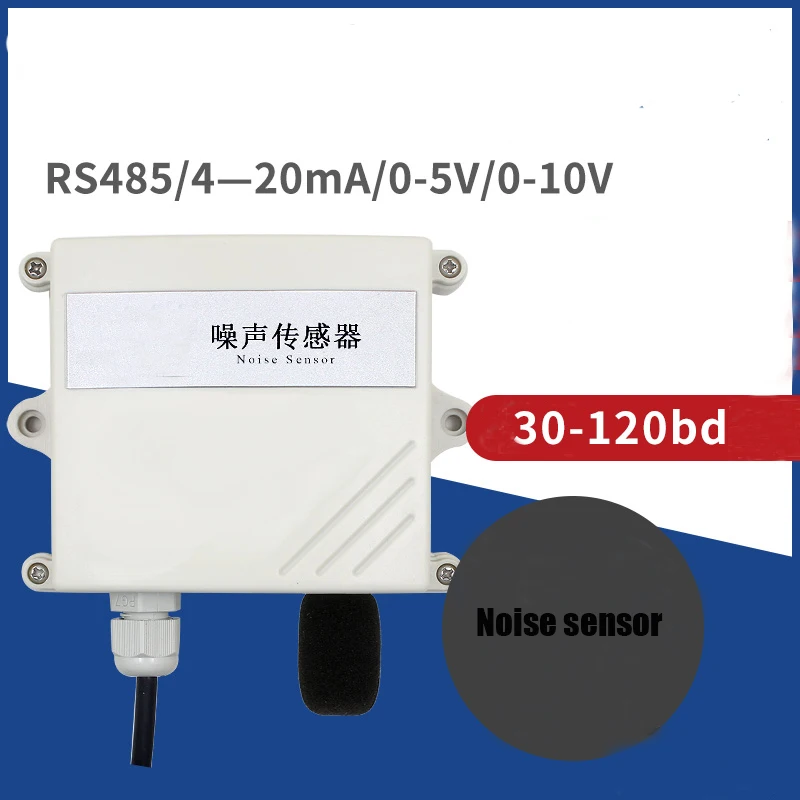 

Industrial grade noise sensor transmitter Rs485 4-20MA 30-120DB RTU waterproof Noise sound sensor High precision