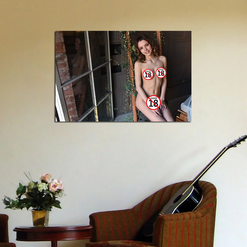 Sexy Charming Girl Wallpaper Wall Art Canvas Painting Beautiful Model Wall Pictures for Living Room Home Decor