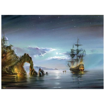 

16X20inch Paint By Number Kit DIY Digital Oil Acrylic Painting on Canvas Home Decor, Wonders of the sea