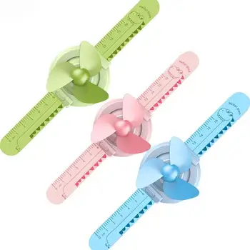 

Creative Mini Fan Cartoon Ruler Slap Wrist Tape Mini Fan Adjustable Wristband Summer Fan Pat Wrist Strap Toy For Kids Best Gifts