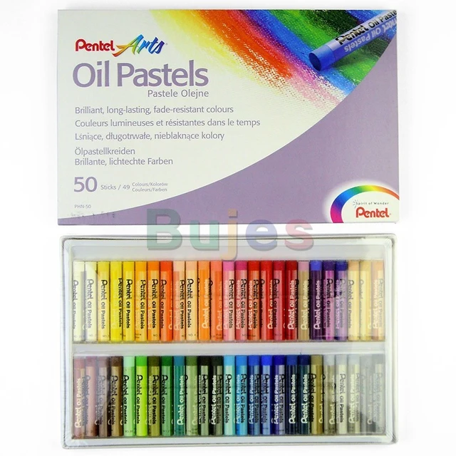 Pentel Arts Oil Pastels, Variety Of Colors Art Supplies 50 Color Set  (PHN-50)