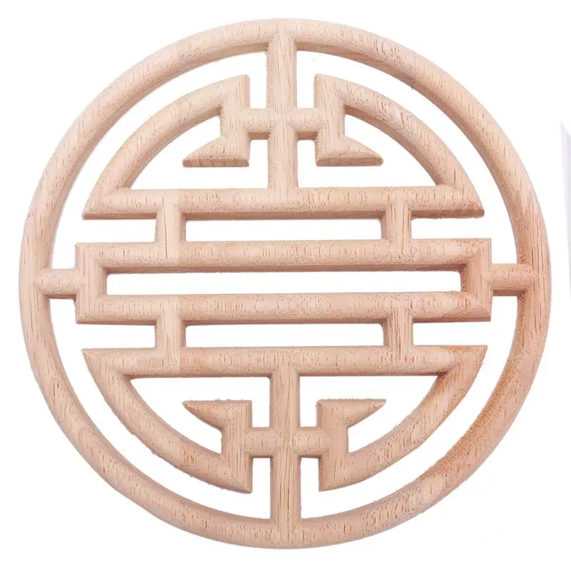 

European Style Vintage Wood Carved applique Wooden Carving Decal Furniture Cabinet Door Frame Home Decor Crafts(15cm)