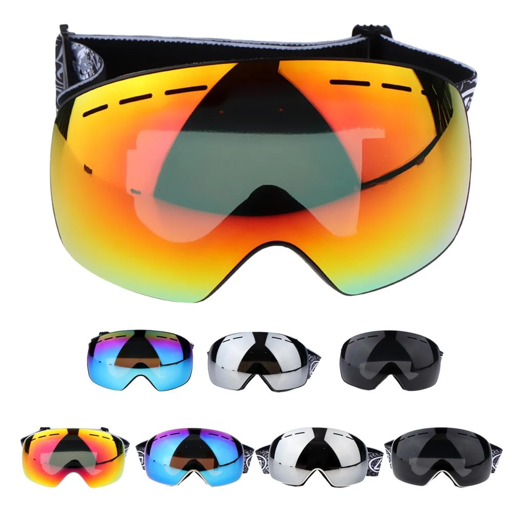 Anti-fog UV Dual Lens Winter Outdoor Sport Snowboard Ski Goggle Protective Glass