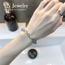 Кристальный ледяной серый лунный камень бисерный браслет женский лесная Сетка Красный счастливый браслет из бисера помогает уснуть