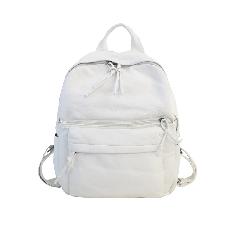 Женский рюкзак высокого качества из искусственной кожи, модные рюкзаки Mochila Feminina Escolar, рюкзак с защитой от кражи, сумка для женщин - Цвет: Белый
